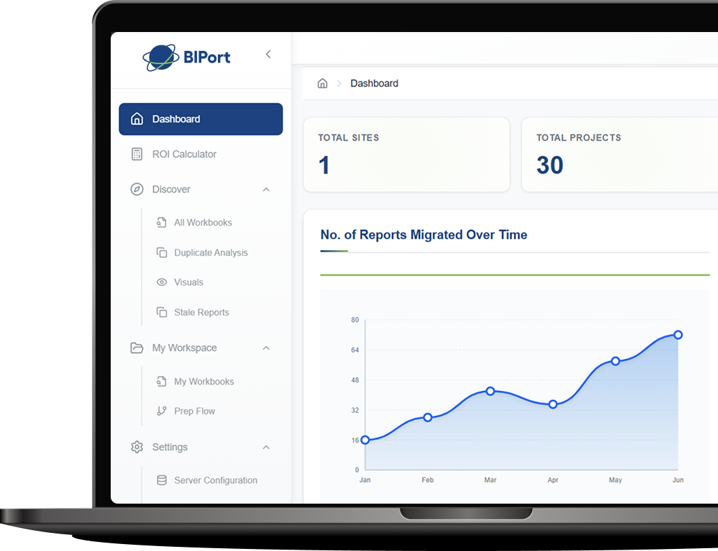 BIPort Dashboard Mockup Hero